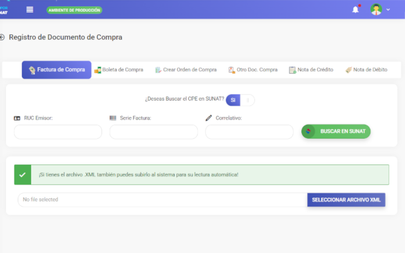 Módulo de Compras FacturalaYa V9