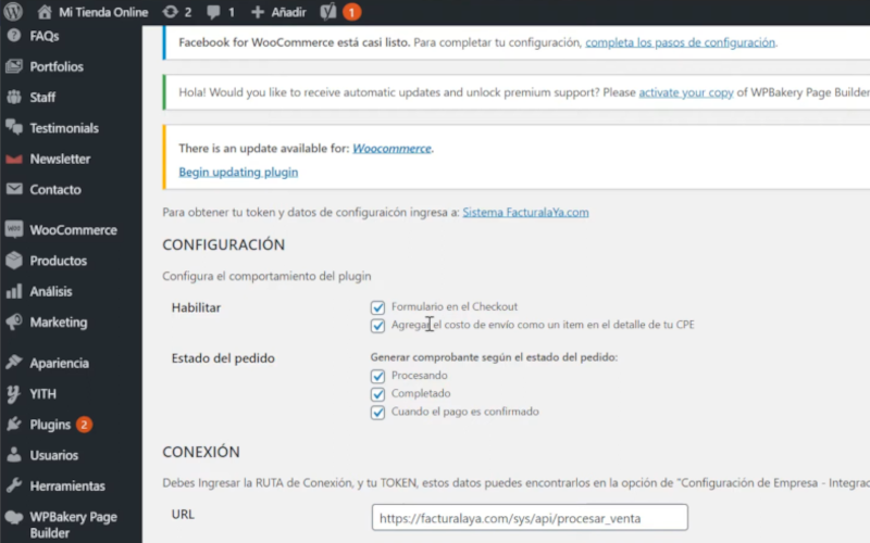 Integración WooCommerce FacturalaYa V9